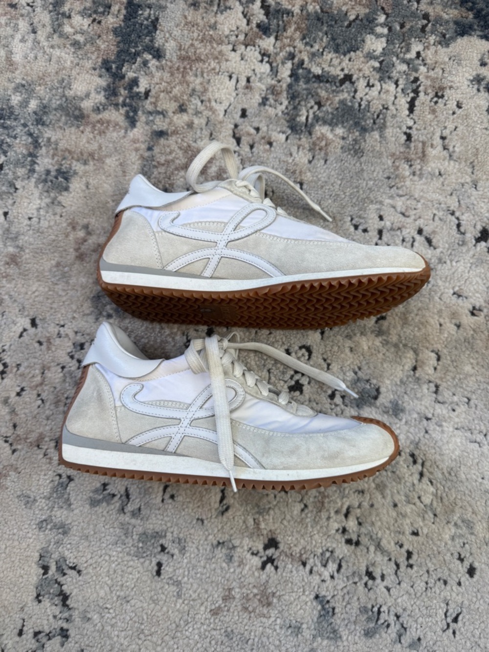 Loewe Flow Runner Suede & Leather Sneaker White - Picture 3 of 7